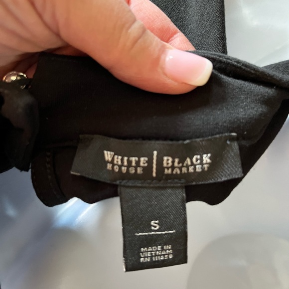 WHBM Black Cut Out Detail Top - Picture 6 of 7